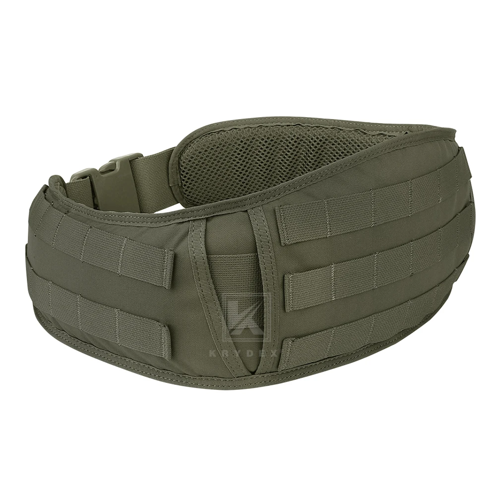 KRYDEX cinturón táctico suave ancho acolchado cinturón de batalla MOLLE de liberación rápida para disparar Airsoft caza multifunción - imagen 4