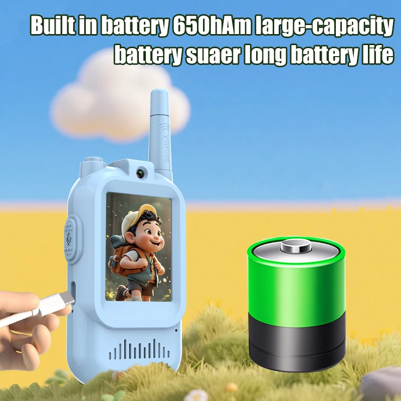 AIRITON Walkie talkie vídeo infantil recargable cambiador voz pantalla - imagen 5