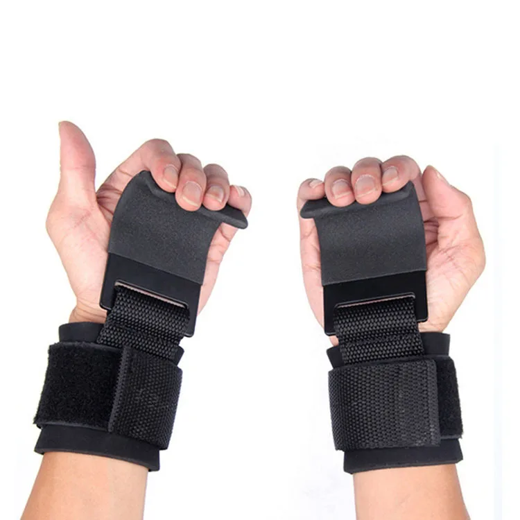 Ganchos para mancuernas, empuñaduras de gancho para levantamiento de pesas con muñequeras, capacidad de carga de 250 libras, accesorios de gimnasio para dominadas de prensa de banco - imagen 3