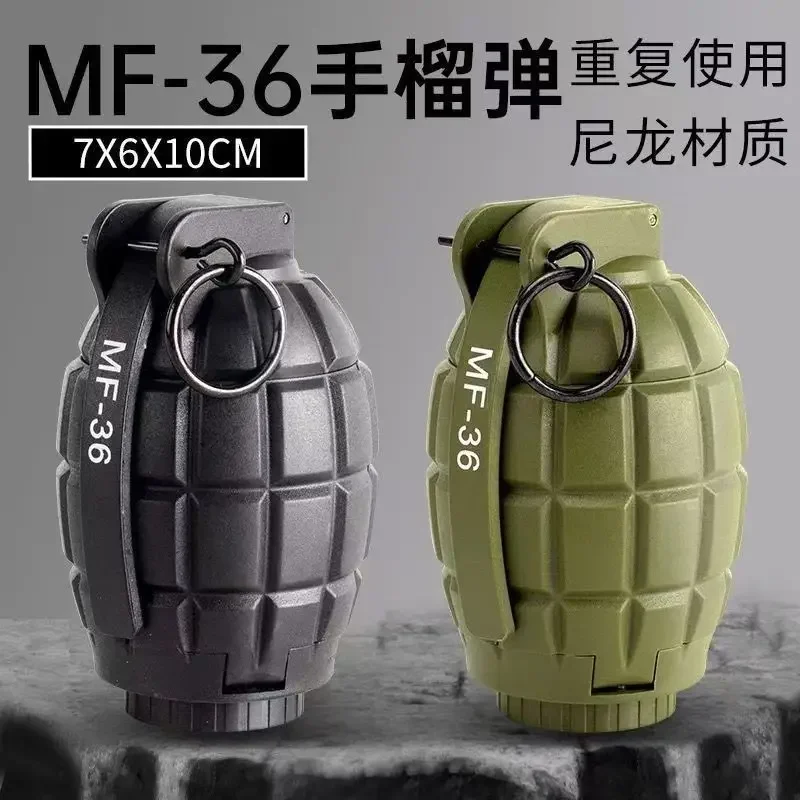 Granadas de Juguete de Plástico MF-36, 1/3PCB, Reutilizables, con Impacto, Modelo para Airsoft, Paintball, Juego de Rol, Accesorio