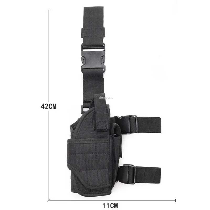 Funda Universal para pistola con pierna caída, bolsa táctica para pistola en el muslo para diestros, arnés para piernas para todas las pistolas - imagen 4