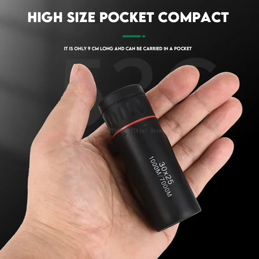 Mini telescopio Monocular portátil de alta definición, Zoom de gran aumento 10X, telescopio profesional de viaje al aire libre, 30x25 - imagen 3