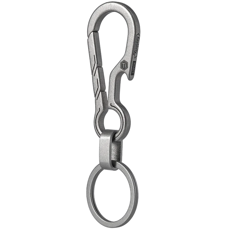 CooYoo-llavero de aleación de titanio KM01 para hombre, hebilla colgante de coche, gancho para abrebotellas - imagen 2