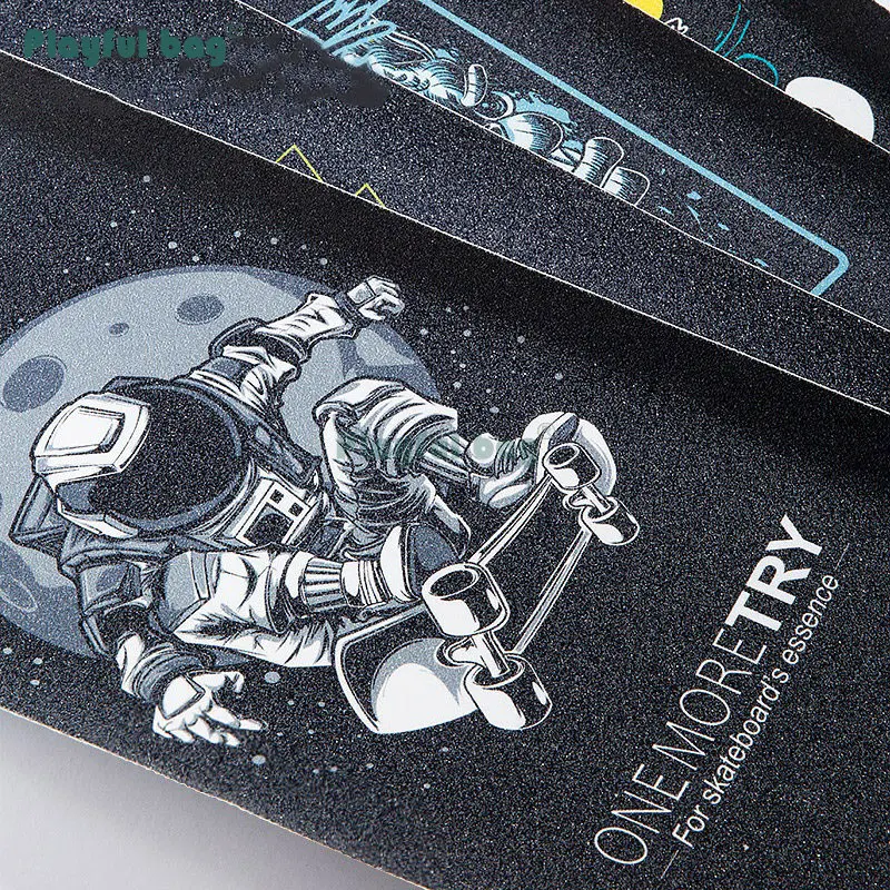 Papel de lija para monopatín, pegatinas mate gruesas, accesorio decorativo para monopatín, doble balancín, longboard, AMB234 - imagen 4