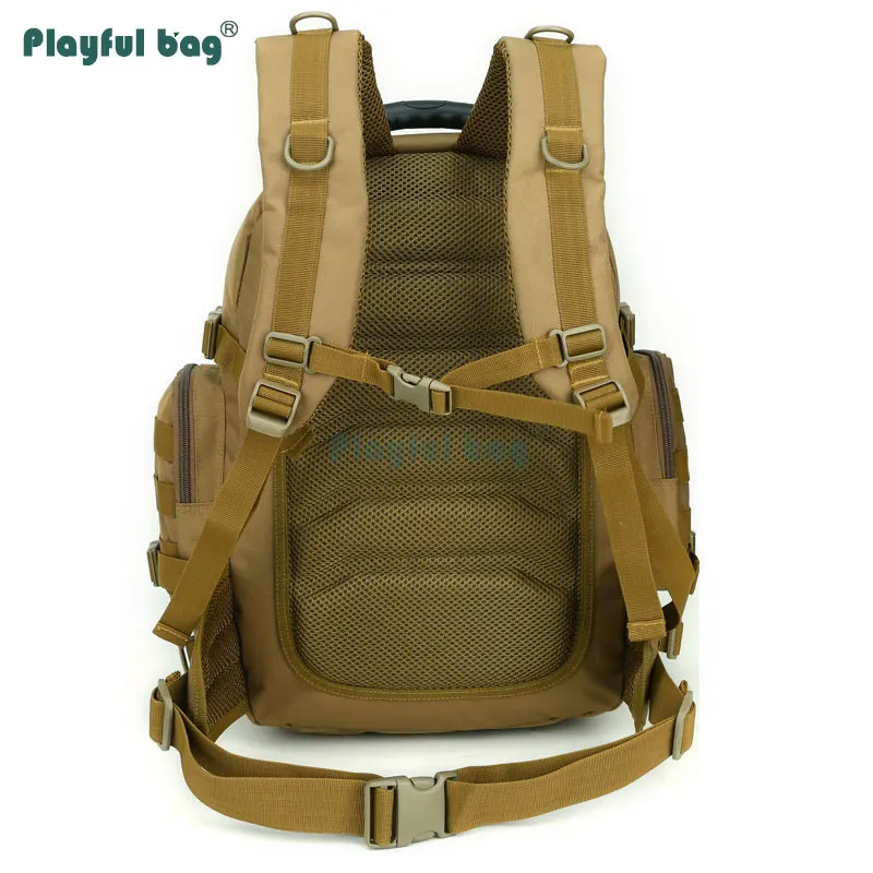 Mochila táctica MOLLE CAMO de nailon resistente con funda portátil - imagen 3