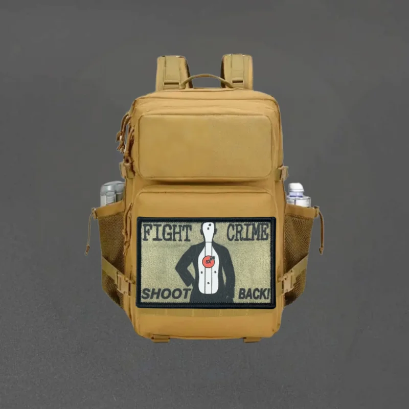 Parche con estampado de lucha contra el crimen, chaleco táctico con gancho y bucle, insignia de moral, pegatinas para mochila, parches para brazalete para ropa