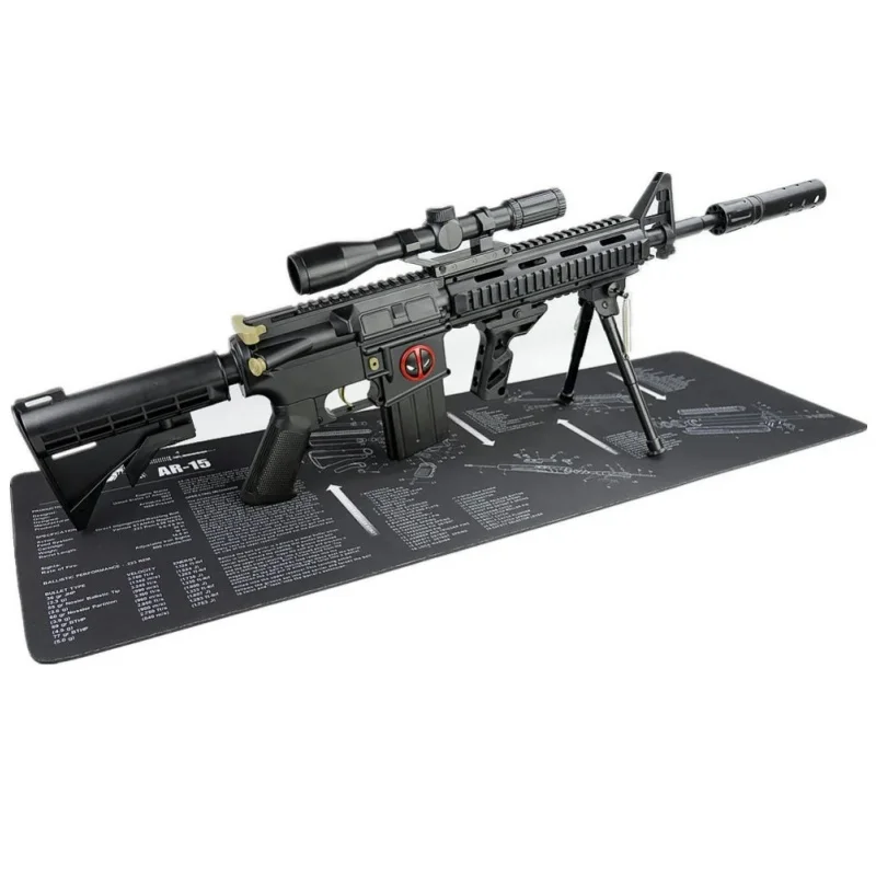 Antideslizante 35,5 "X 11,9" AR15 AK47 GL colt1911 P320 M92 Rifle pistola estera de goma para pistola estera de limpieza de pistola alfombrilla para ratón alfombrillas de escritorio grandes para PC - imagen 3