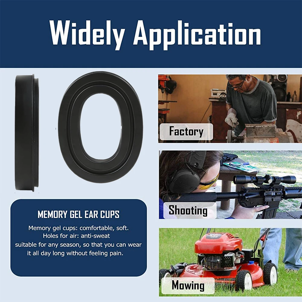Auriculares tácticos orejeras almohadilla de Gel para 3M Peltor deporte táctico protección auditiva auriculares caza tiro auriculares - imagen 4