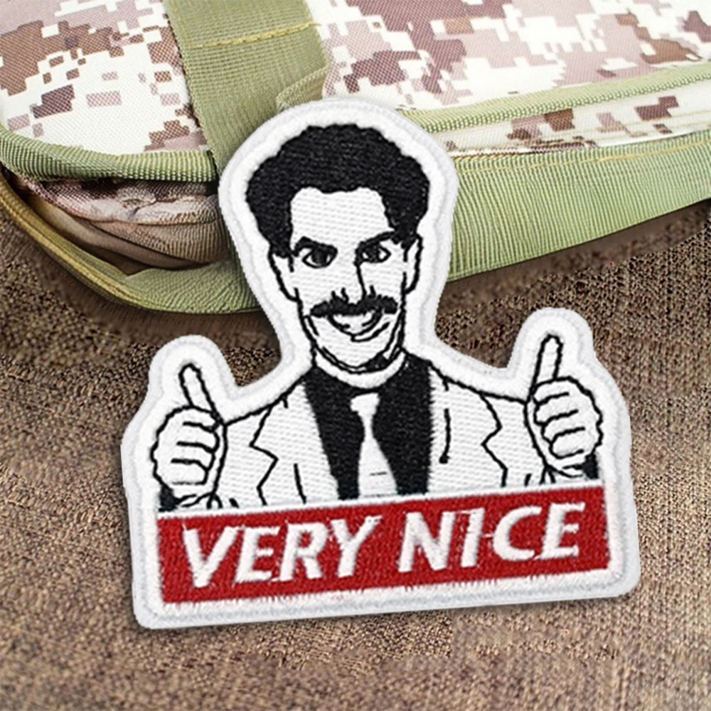 Parche de Meme divertido de Velcros muy bonito, pegatina de moral de Velcros, cita de gancho y bucle, insignia bordada militar táctica para mochila Molle