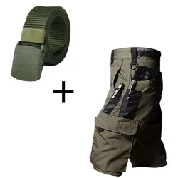 Pantalones cortos tácticos de verano para hombre, pantalones cortos Cargo de secado rápido con múltiples bolsillos, resistentes al desgaste, pantalones cortos impermeables para senderismo al aire libre y pesca