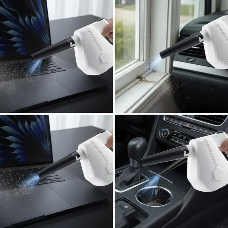 Plumero aire eléctrico ABS mano, cable 3 metros velocidad rápida 550W para teclados PC, piezas automotrices, y - imagen 2