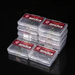 Anzuelo de púas de acero al carbono duro y duradero, equipo de pesca en roca, accesorios de aparejos con caja, 100 unids/lote por caja