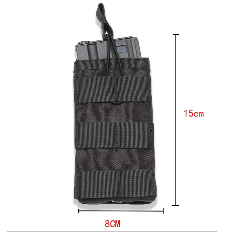Molle-Chaleco protector de nailon para caza táctica al aire libre, bolsa para revistas, individual, doble, triple, AK M4 - imagen 3