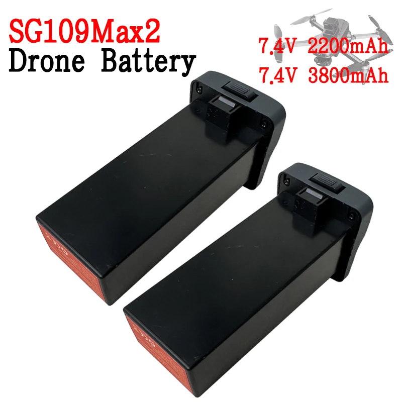 Paquete de batería de drone Original 7,4 V 3800mAh SG109 Max2 7,4 V 2200mAh 8K, adecuado para repuestos de cuadricóptero SG109Max2 GPS RC