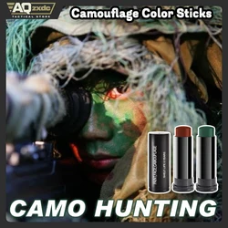 AQzxdc 3 palos de colores de camuflaje, para pintura facial, palos de maquillaje de camuflaje militar, para caza militar, deportes al aire libre