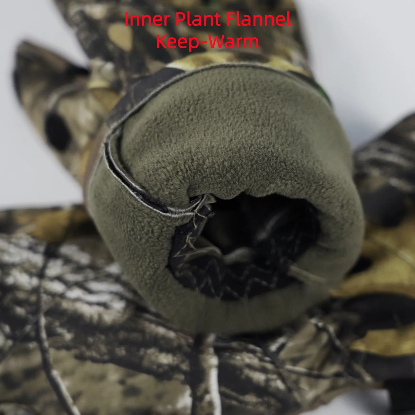 Guantes térmicos impermeables de lana para invierno, guantes de camuflaje biónico para caza y pesca, resistentes al desgaste, para senderismo, escalada y ciclismo - imagen 4
