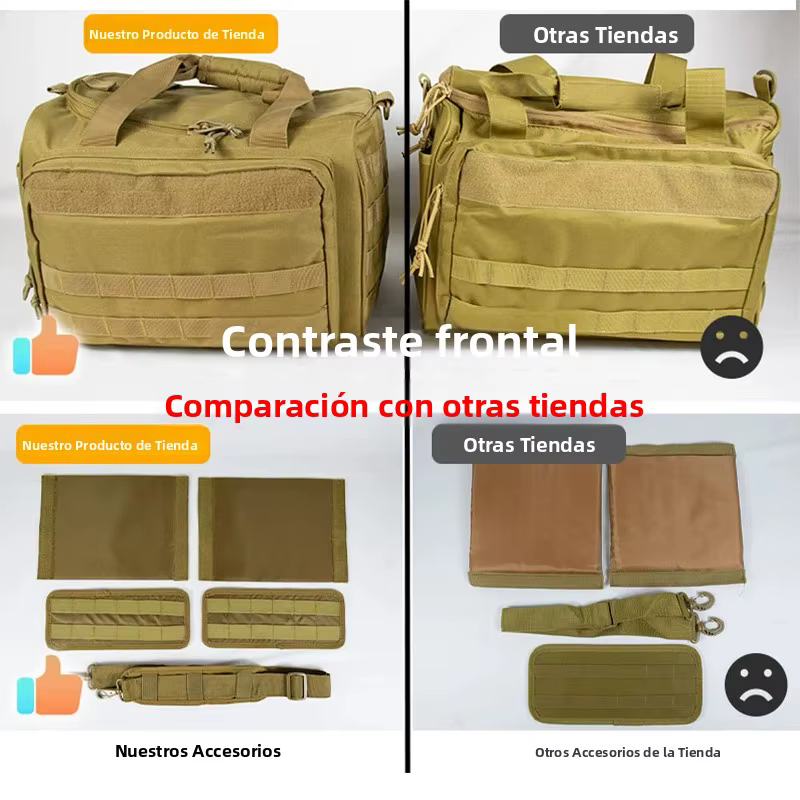 Bolsa táctica MOLLE nylon negro para campo de tiro - imagen 2