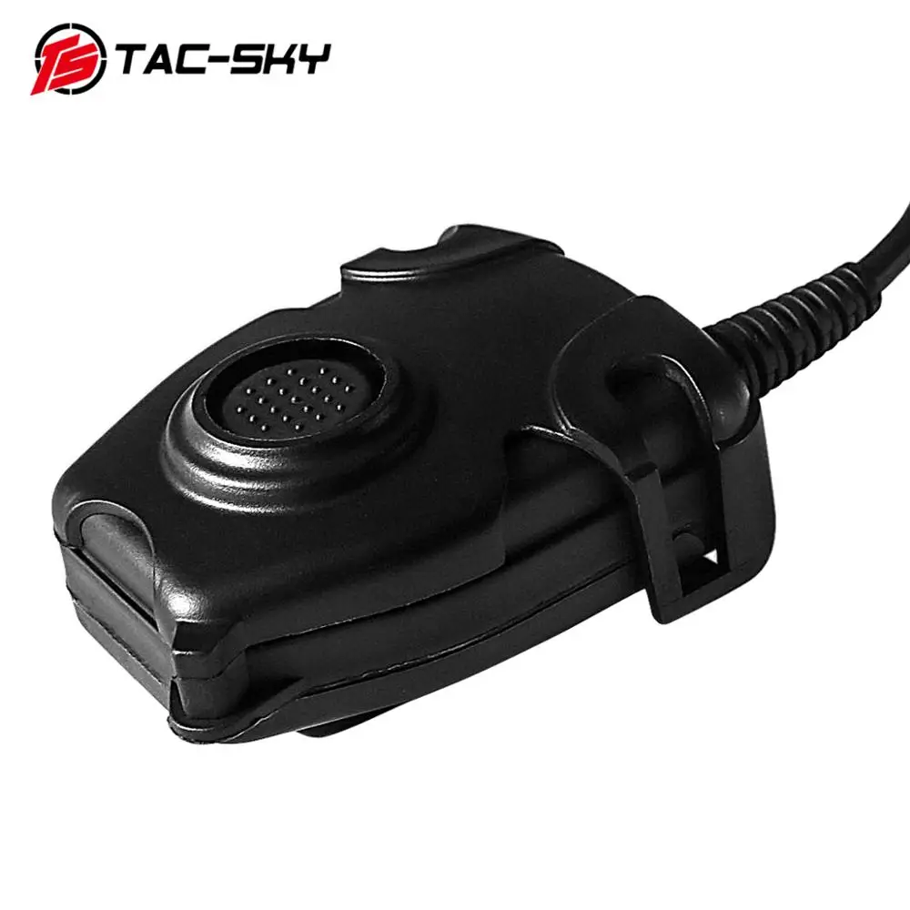 TAC-SKY auriculares tácticos U94 PTT botón walkie-talkie auriculares adaptador de enchufe Airsoft Radio militar tiro orejeras uso - imagen 3