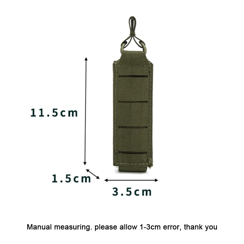 Bolsa de nailon para revistas de 9mm, 1000D, corte láser, ligera, individual, Molle, táctica, Edc, mochila, chaleco, accesorios de caza - imagen 2