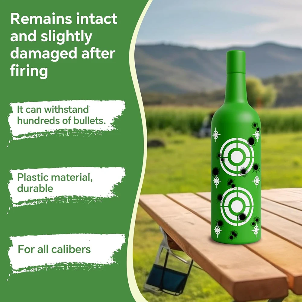 Paquete de 6 objetivos de tiro de botellas de plástico, objetivos colgantes coloridos con cuerda para tiro en el patio trasero, tiro en interiores y exteriores - imagen 3