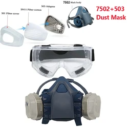 3M 7502 Mascarilla Antipolvo Silicona Filtro Partículas