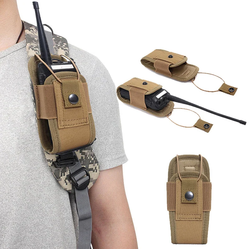 Nueva bolsa táctica para Radio 1000D, soporte para Walkie Talkie de caza, bolsa colgante para interfono, bolsa de nailon Molle para revistas, bolsillo - imagen 3