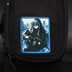 Parche táctico de Anime para chica, insignia de moral militar con estampado de gancho y bucle, mochila, accesorios de decoración de ropa, pegatinas, brazalete