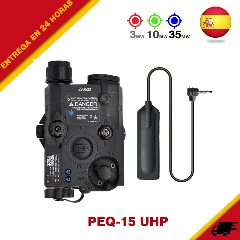 PEQ-15 PEQ15 LA5C punto rojo verde azul luz de relleno IR indicador láser luz de explorador LED linterna estroboscópica PEQ táctico Airsoft - imagen 2