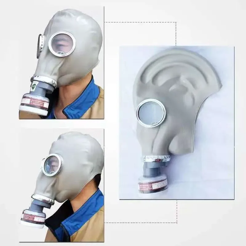 Máscara de Gas químico 2 en 1, Material de goma, pintura en aerosol, protección contra incendios de amoníaco químico, máscara de Gas de protección integral - imagen 2