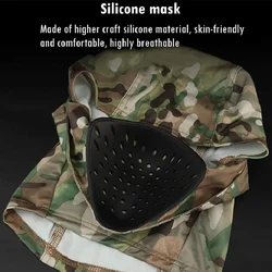 Balaclava táctica de silicona para casco, resistente al viento