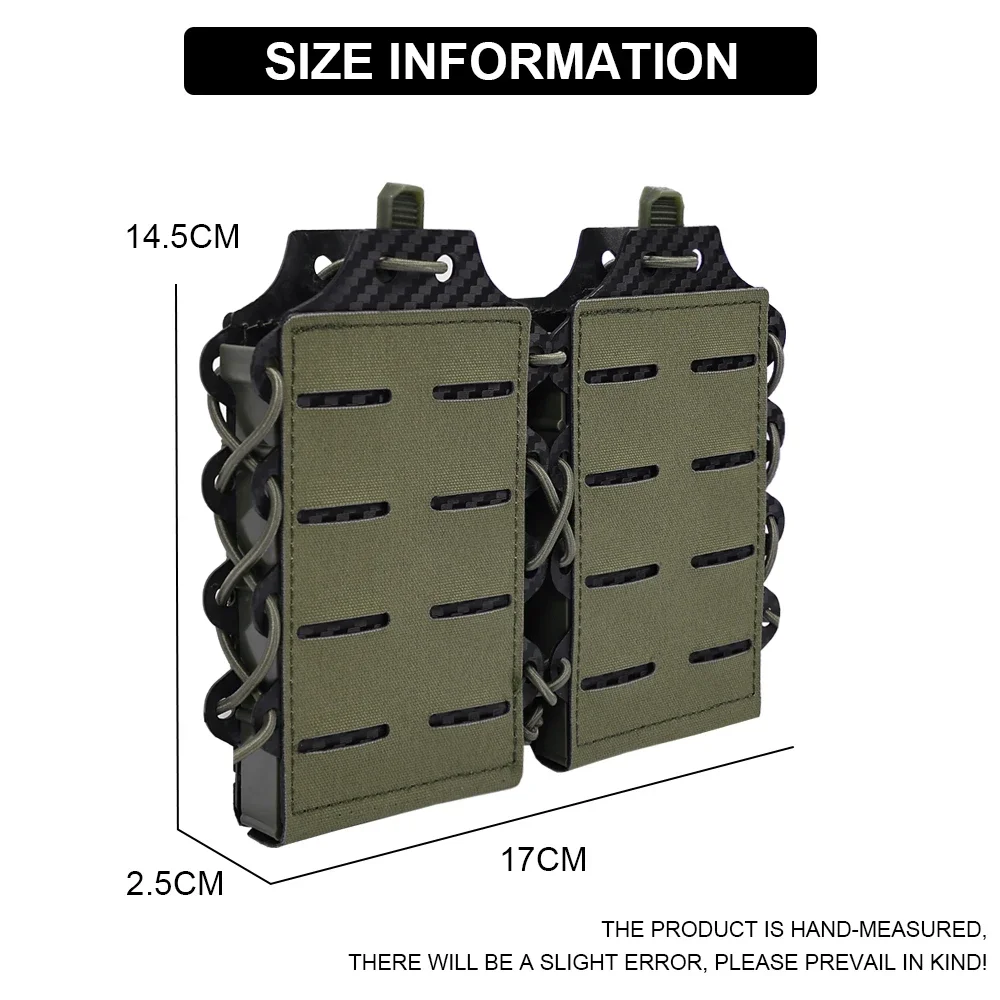 SINAIRSOFT táctico 5,56 7,62mm de una sola capa doble revista Molle bolsa para AK M4 M14 M16 AR15 G36 caza Airsoft funda Mag - imagen 3
