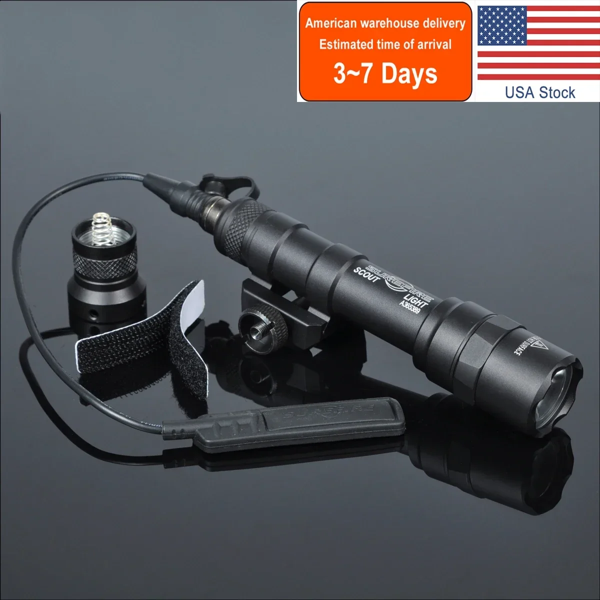 Táctico Surefire M600 M600B M600C arma luz linterna Rifle linterna pistola explorador luz antorcha caza Pictinny Rail - imagen 3