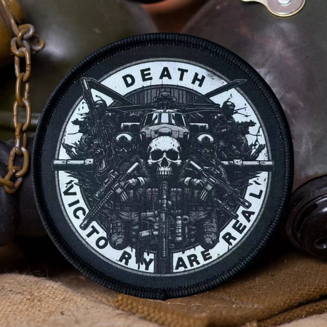 Parche táctico MORATH AND VICTORY ARE REAL Morale, brazalete con gancho y bucle impreso, pegatina decorativa para mochila o ropa - imagen 3