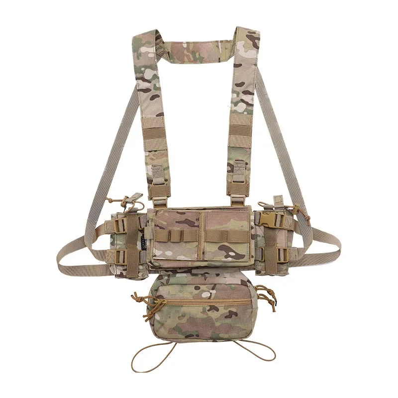 MK3-Chaleco táctico para el pecho, minichaleco MOLLE de caza Airsoft, para trabajo al aire libre, portador de combate militar, con bolsa para revistas - imagen 3