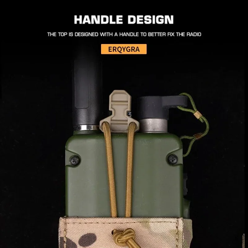 ERQYGRA bolsa de Radio táctica 2 uds chaleco equipo Airsoft caza CS tiro equipo de juego de guerra accesorios de sistema Molle Paintball - imagen 4