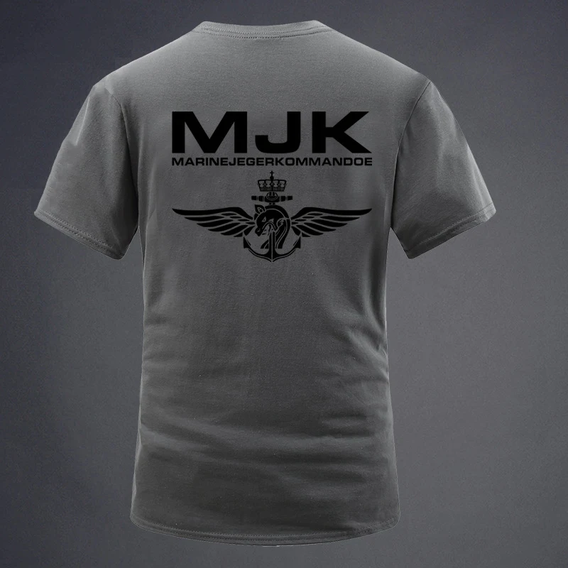 Camiseta de manga corta con cuello redondo y estampado de ala de corona para hombre, Camiseta cómoda de algodón para deportes de combate al aire libre de las fuerzas especiales de verano - imagen 3