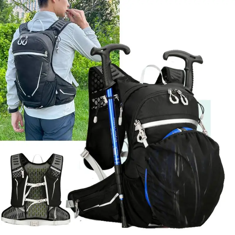 Bolsa de agua para hidratación para deportes al aire libre, mochila ultraligera para vejiga, mochila para ciclismo, correr, montañismo, senderismo, casco para bicicleta - imagen 2