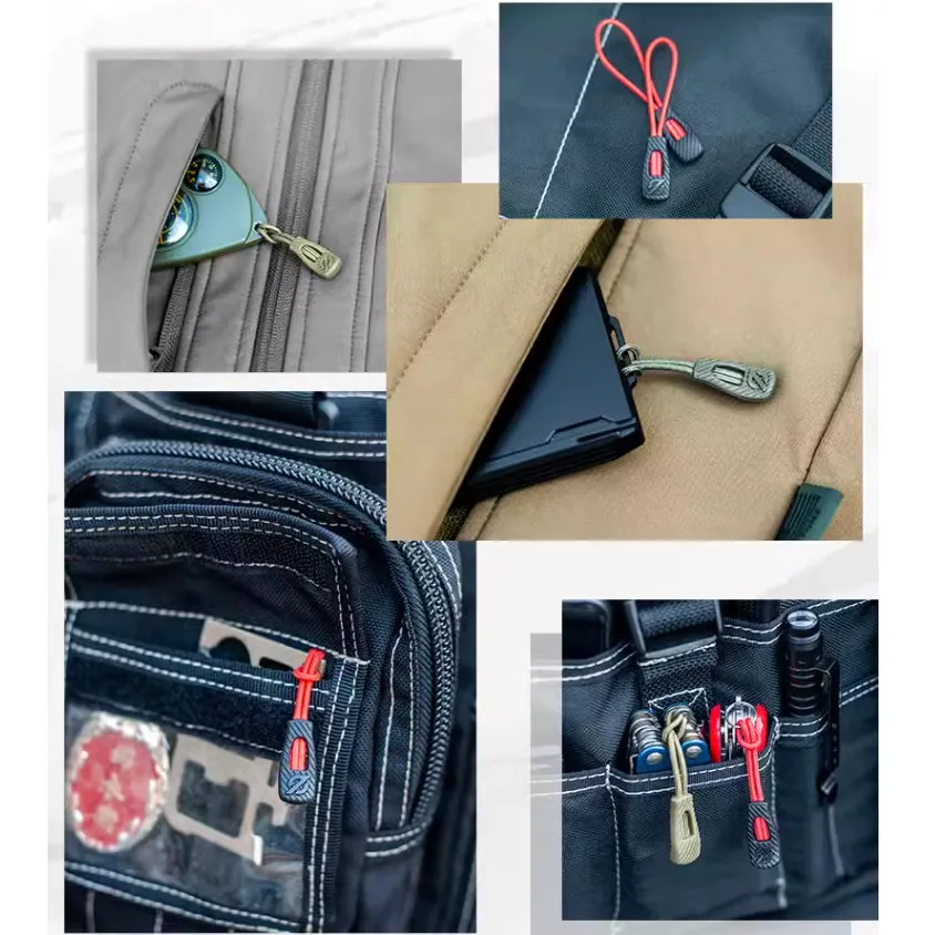 Cabeza de cremallera antideslizante, cuerda de mango rápido, herramienta de decoración, cordón, bolsa, extensión de tracción, accesorios de modificación - imagen 5