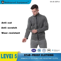 Ropa anticorte de nivel 5, traje antimordida para exteriores, anticorte, anticorte, chaqueta de manga larga con cremallera de carnicero para manipulación de vidrio