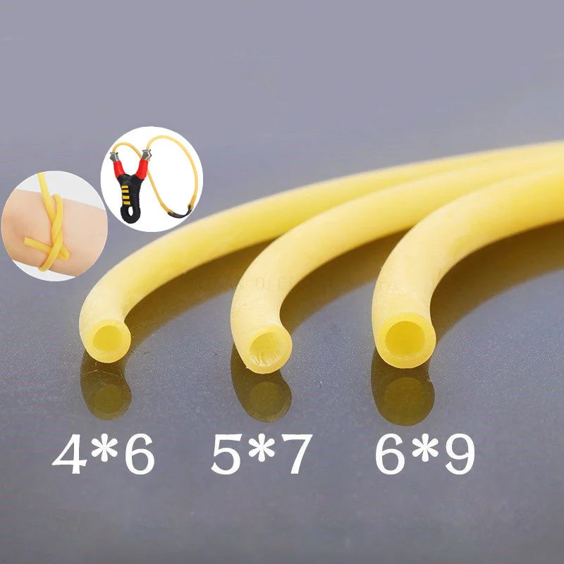 Manguera de goma de látex de 1/3/10M, banda de goma de alta resistencia ID 1,7 ~ 12mm, tubo médico elástico, tirachinas, accesorios para Catapulta de caza - imagen 4