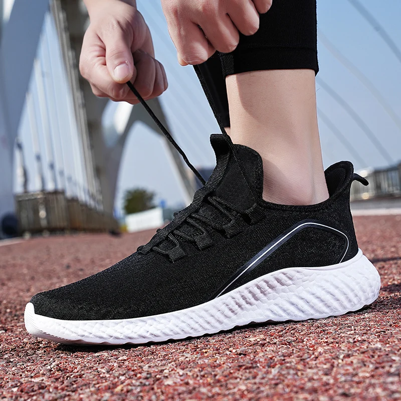 Zapatillas de correr para hombre, zapatos de tenis informales con plataforma, mocasines de hoja a la moda, verano, 2023 - imagen 5