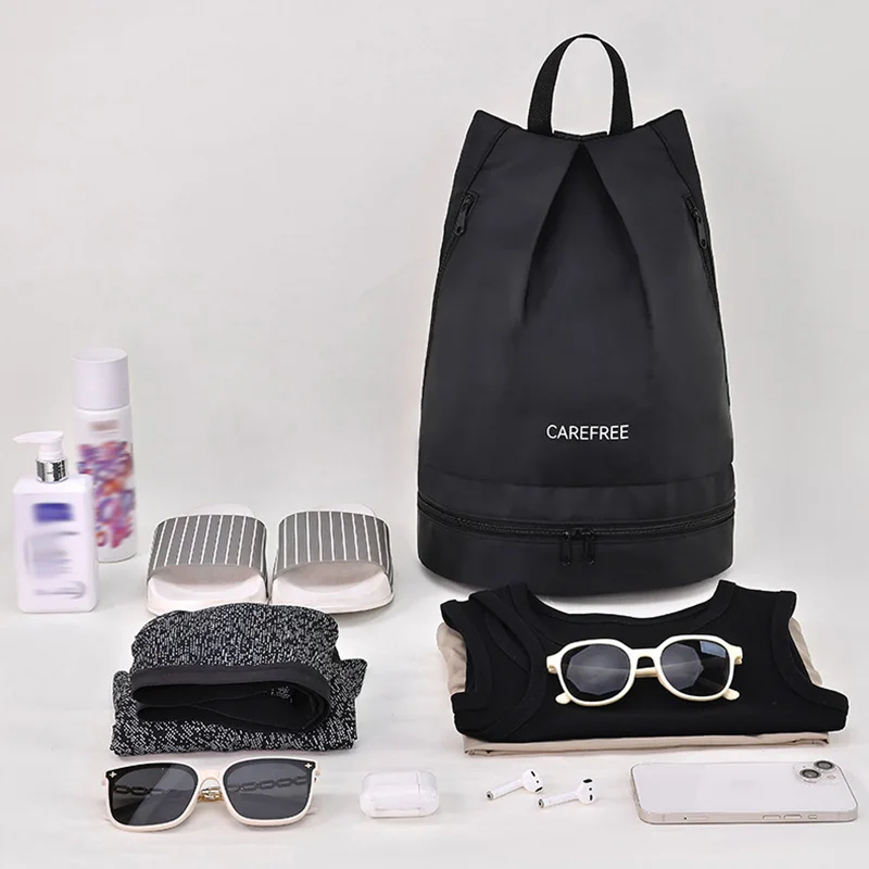 Mochila de natación con separación en seco y húmedo, bolsa de almacenamiento para gimnasio, deportes, vacaciones, playa, compartimento para zapatos, bolso grande de hombro para viajes al aire libre - imagen 4