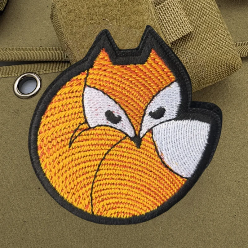 Parche bordado 3D de zorro, chaleco táctico, sombreros con gancho y bucle, insignia de moral, mochila, pegatinas decorativas, parches para brazalete para ropa - imagen 4