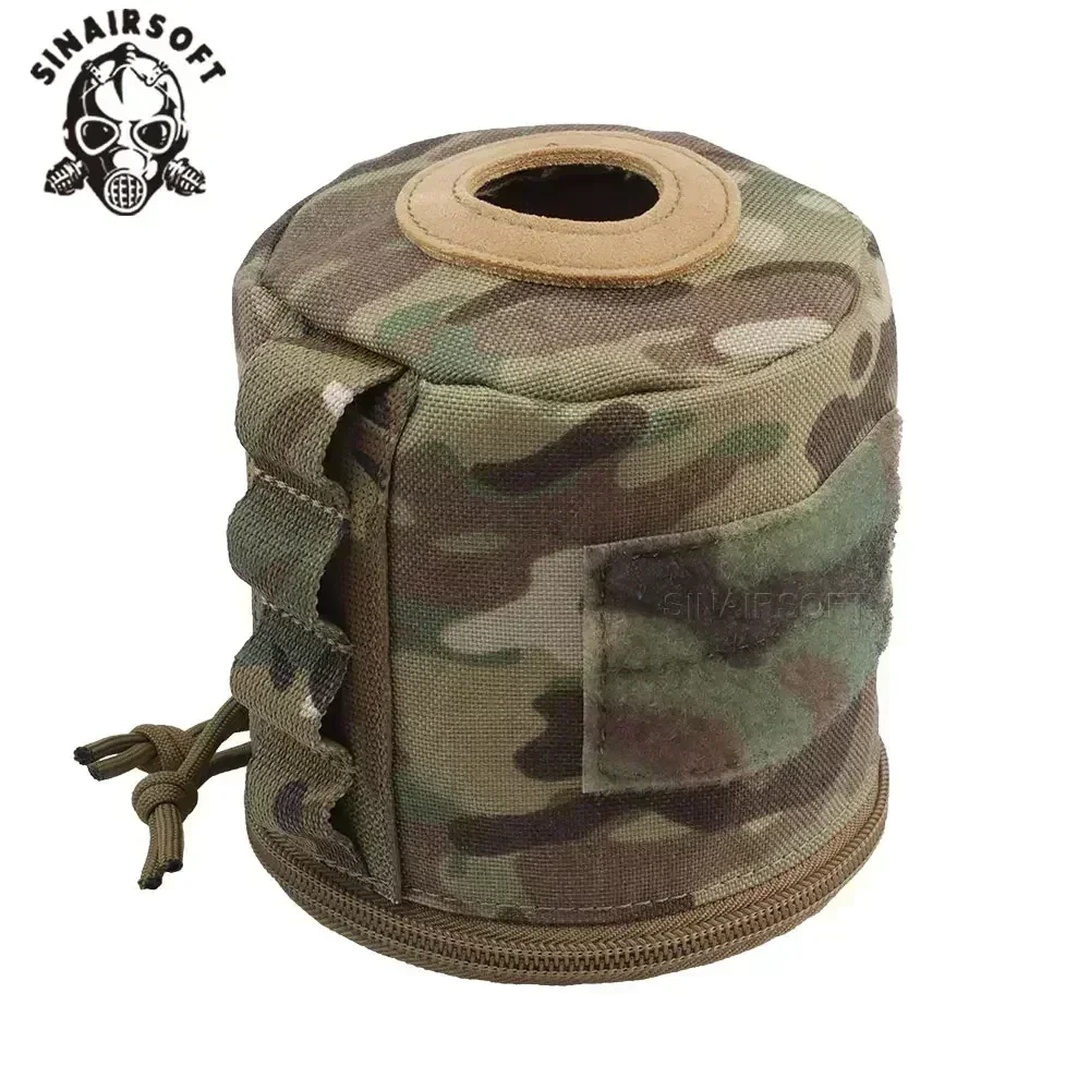 SINAIRSOFT Tactical Toilet Roll Paper Storage bag Portable Molle Holder Pouch Round Case Camping Hiking Tissue Paper Bags - imagen 5