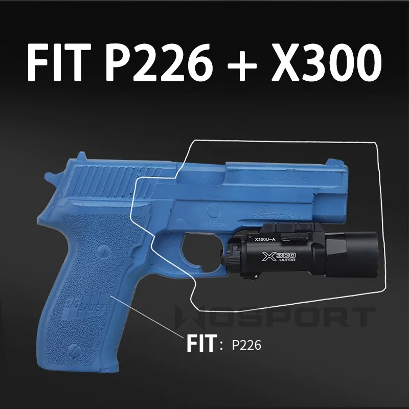 OWB Kydex-funda para pistola Sig Sauer P226, soporte para pistola, funda para muslo con pierna caída y funda para linterna X300, accesorio de caza - imagen 3