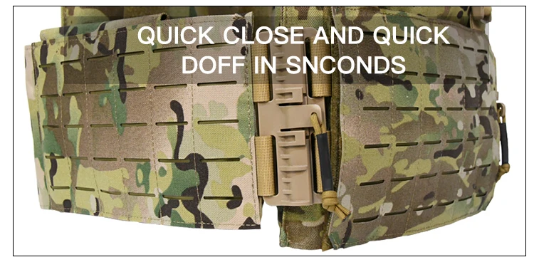 Un cinturón de camuflaje con una hebilla que dice Cerrar rápido y rápido en Sncords