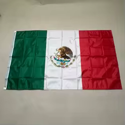 Bandera de México 90X150cm bandera 3x5 pies colgante poliéster poliéster bandera decorada de alta calidad
