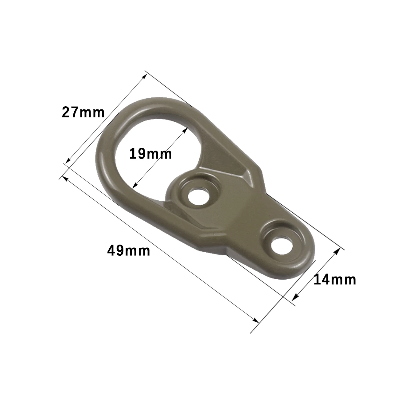 RSA GBB MLOK MS2 MS3 soporte de eslinga táctico KeyMod Sling giratorio para sistema KeyMod y accesorios de caza M-LOK arma AR15 AK47 AK74 - imagen 3