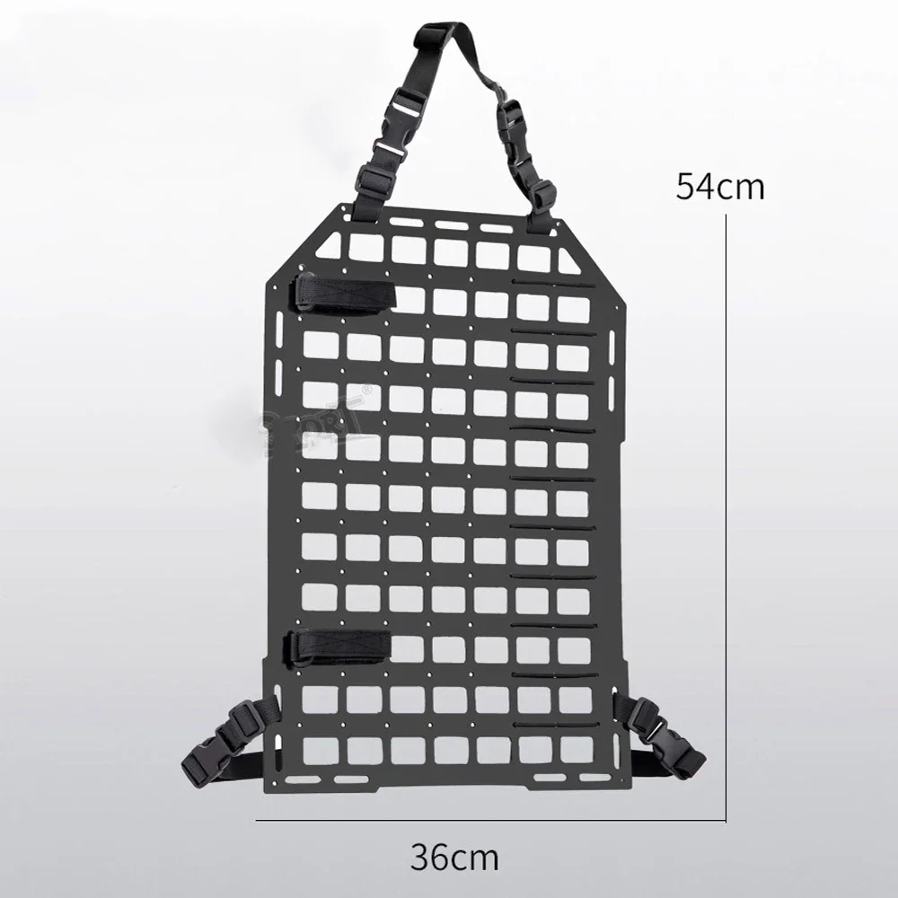 Organizador táctico para asiento trasero de coche, tablero de PP, sistema MOLLE, caza al aire libre, tiro, Airsoft, soporte de almacenamiento portátil para asiento trasero de vehículo - imagen 3