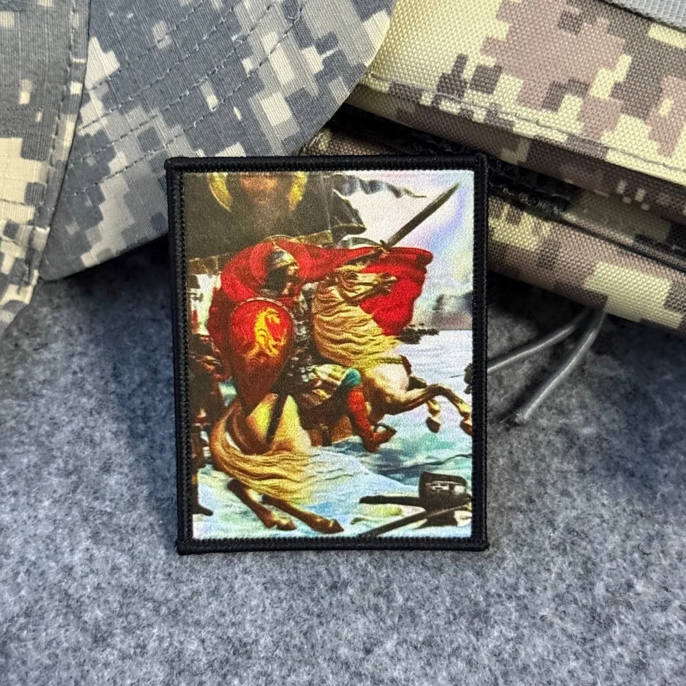 Parches Tácticos de San Alejandro Nevski para Ropa, Parche de Airsoft con Gancho y Bucle Impresos, Adhesivo para Mochila Militar - imagen 2